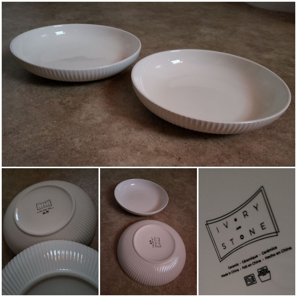 Ivory Stone Dinner Bowl Set